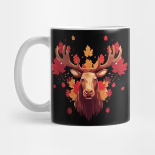 Moose with Maple leafs Canada Mug